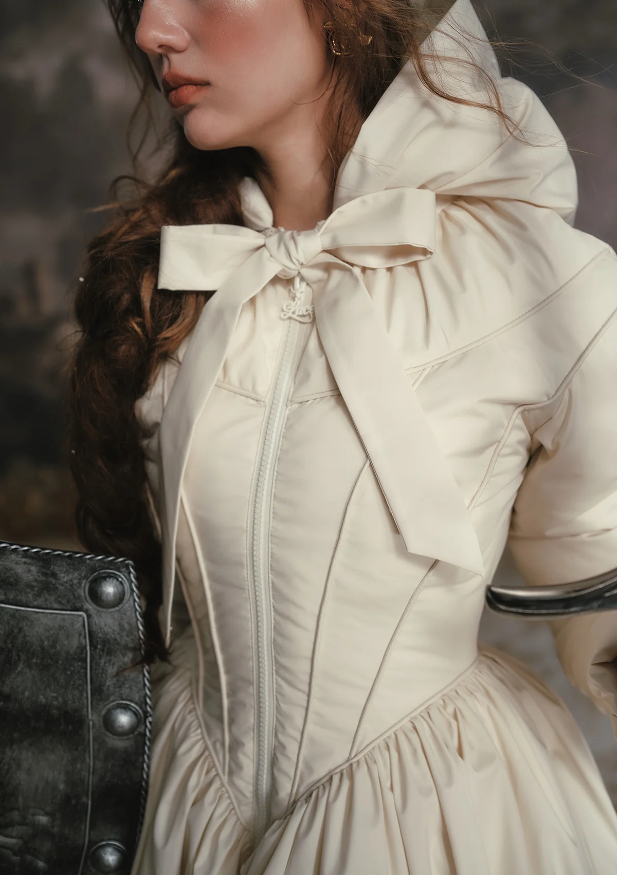Black&White Warrior Down Coat (White) - Image 10