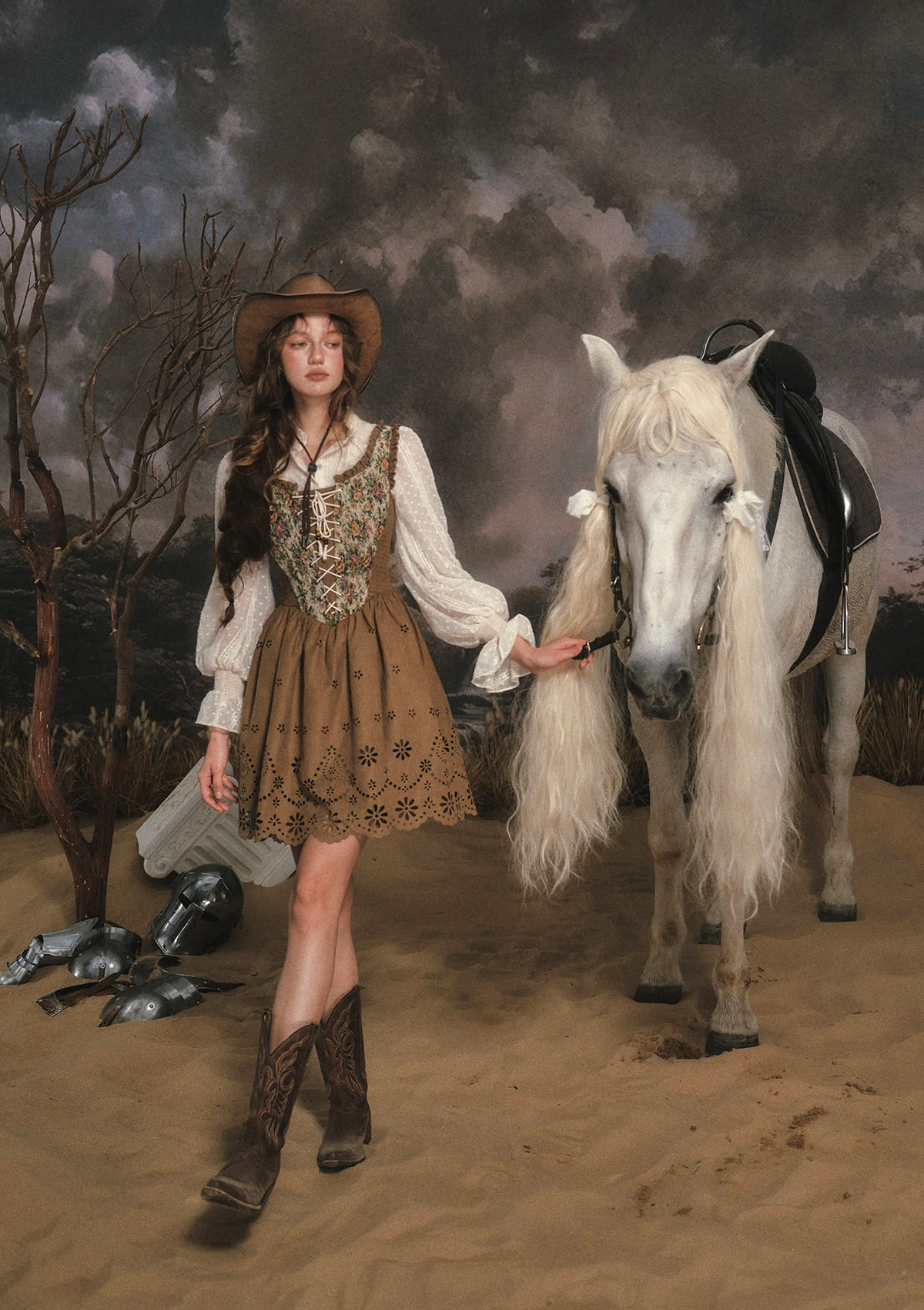 Classical Jialilve Suede Dress - Image 9