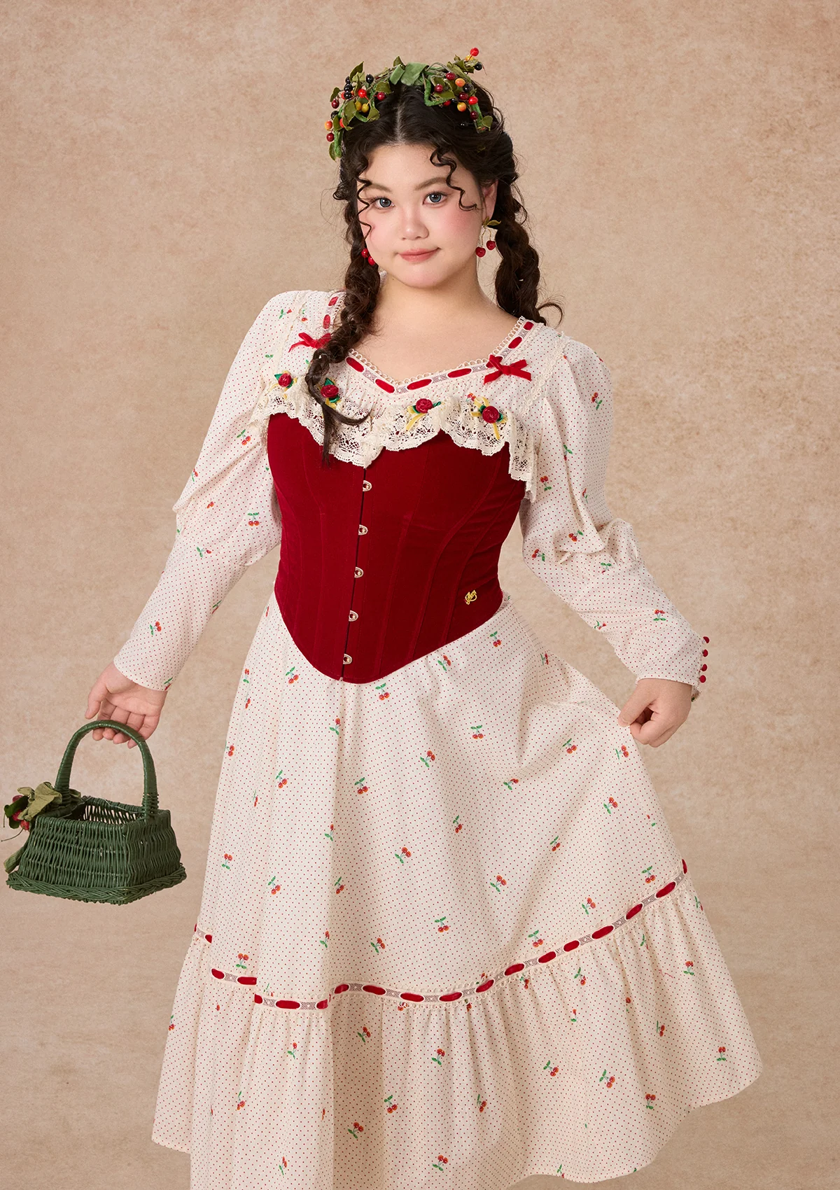 Curve & Plus Cherry Bite Corset - Image 5