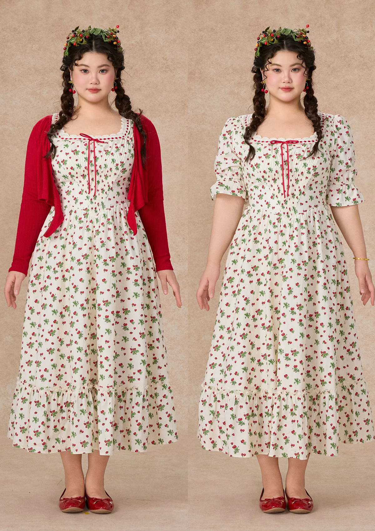 Curve & Plus Wild Strawberry Paradise  Dress - Image 7
