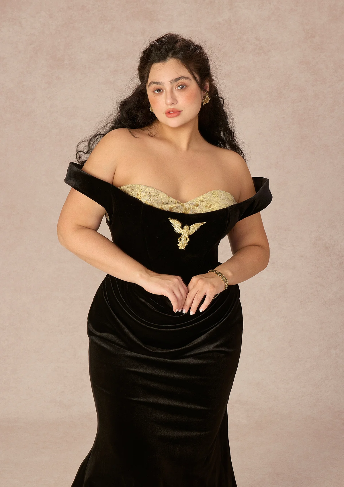 Curve&Plus Golden Eagle Goddess Dress - Image 7