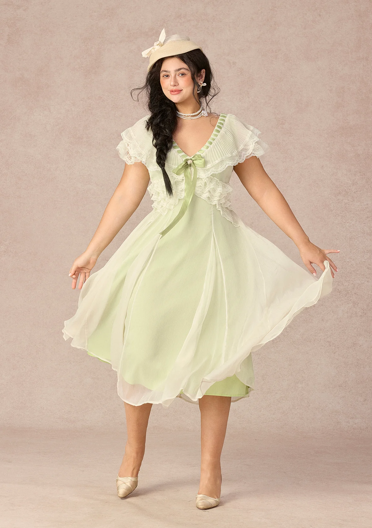 Curve&Plus Spring Outing Dress - Image 5