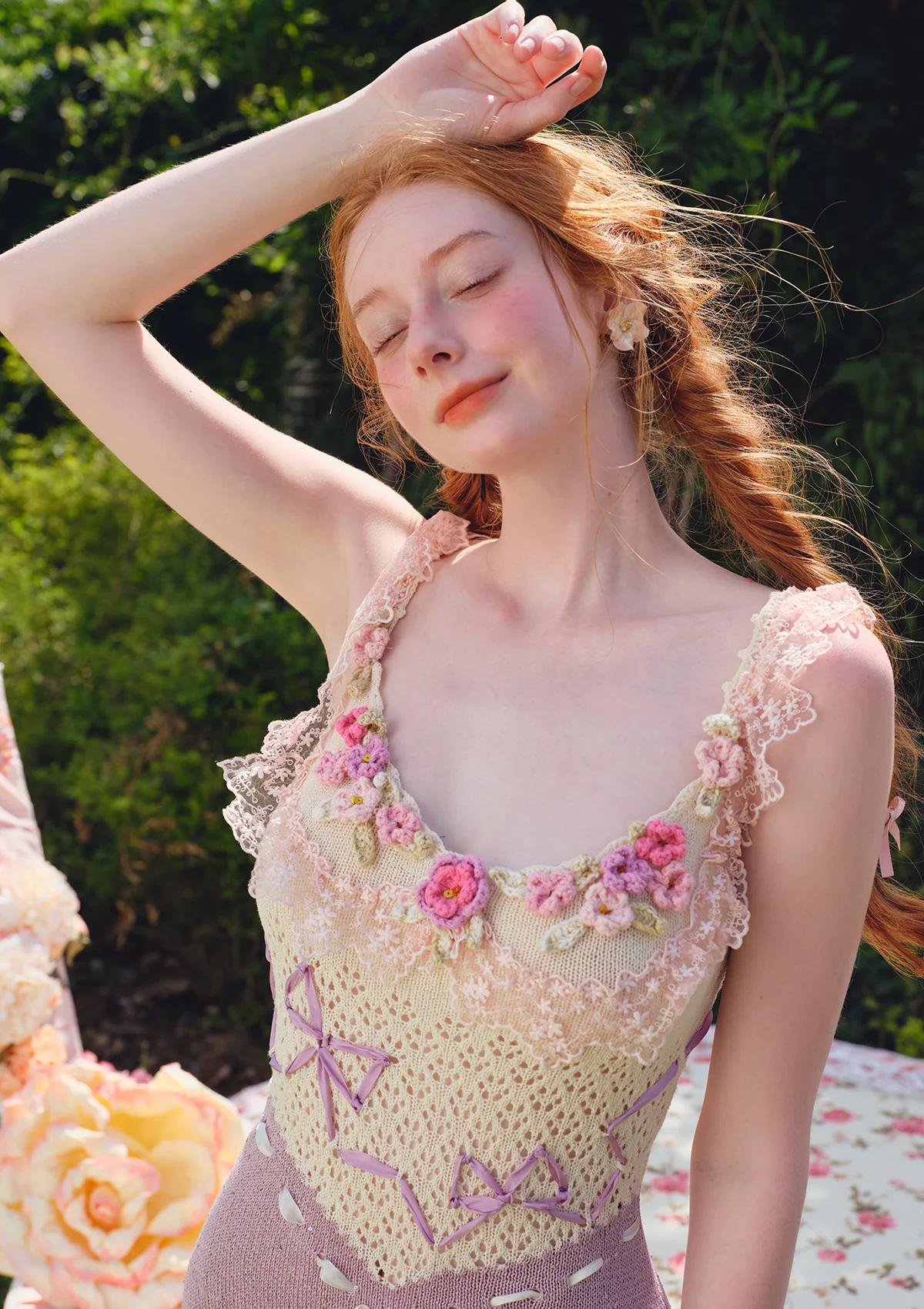 Floral Beauty Banquet Knit Dress - Image 9