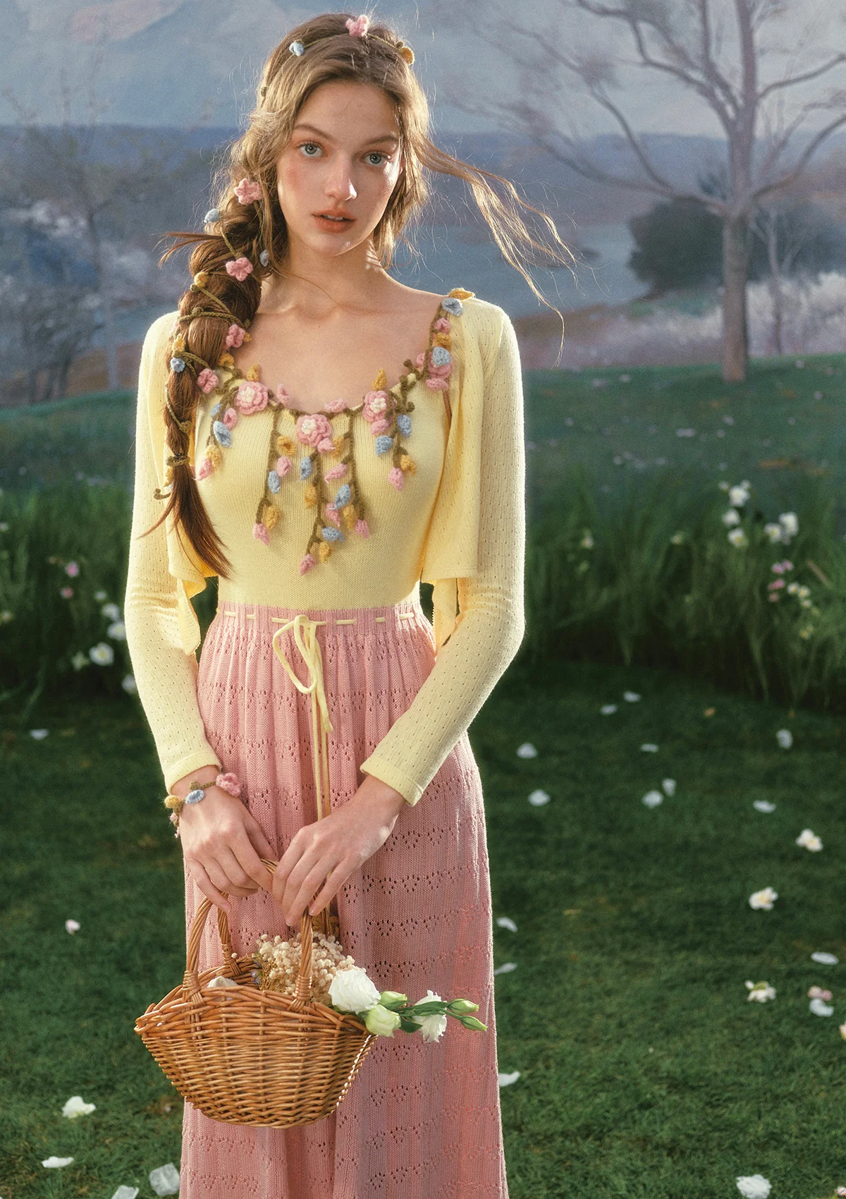 Flower Vine Novel Knit Cardigan - Image 3