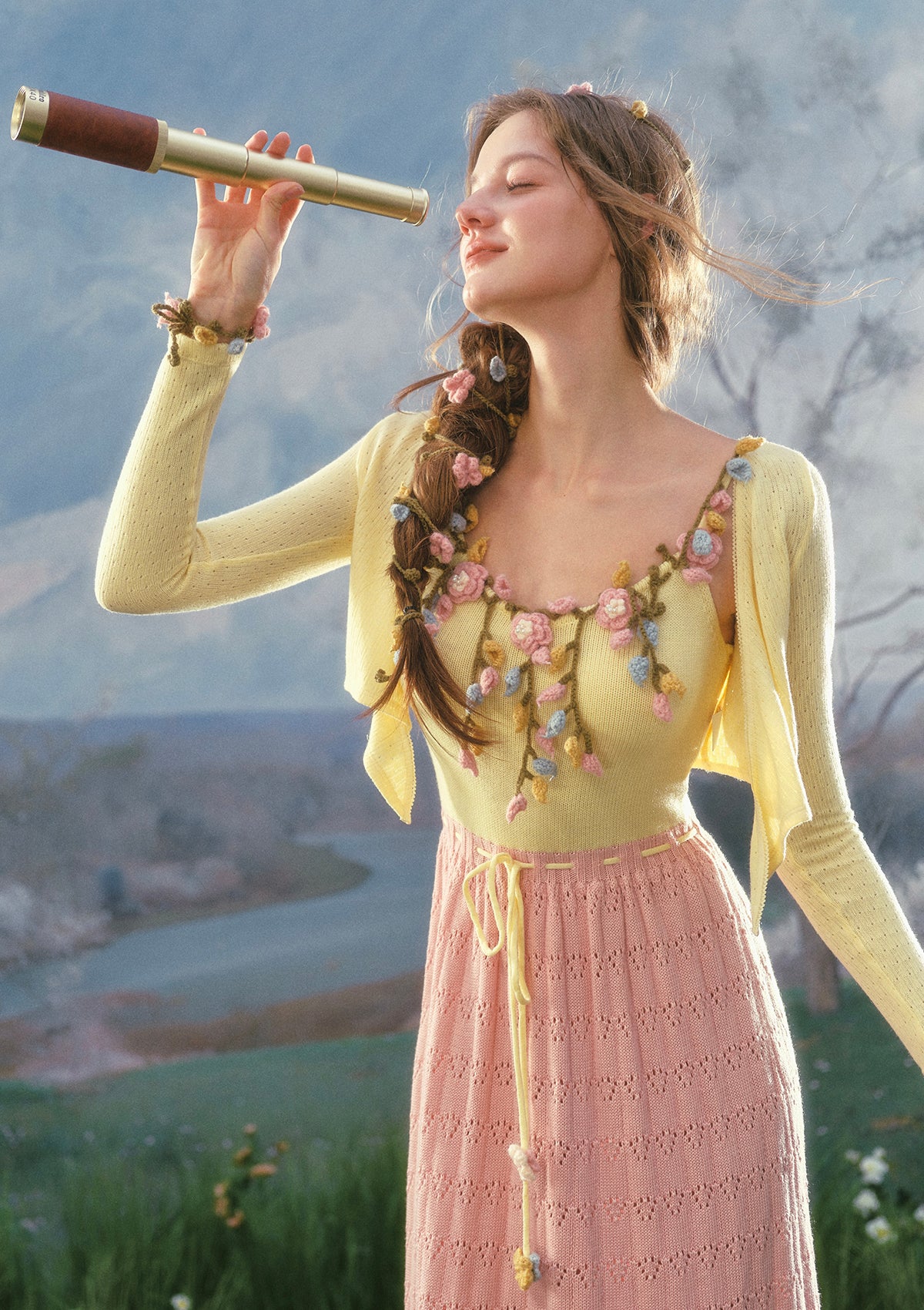 Flower Vine Novel Knit Cardigan - Image 4