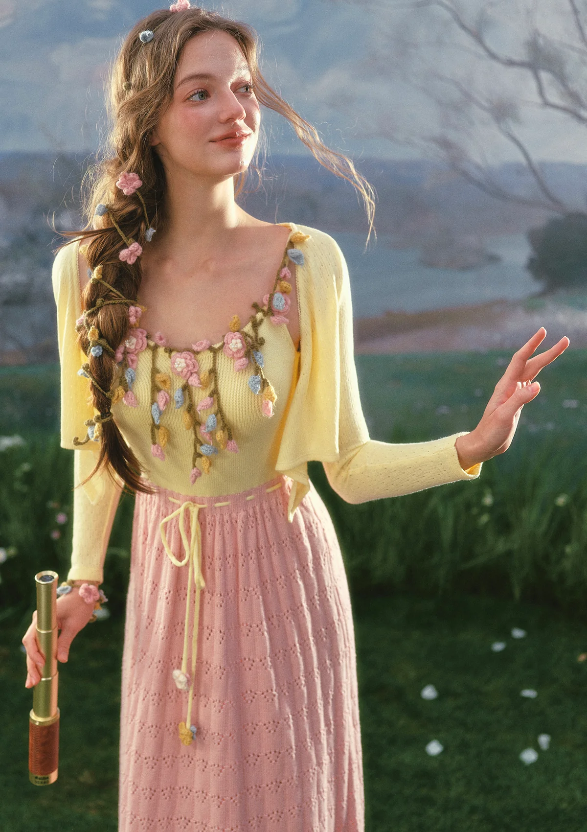 Flower Vine Novel Knit Cardigan - Image 6