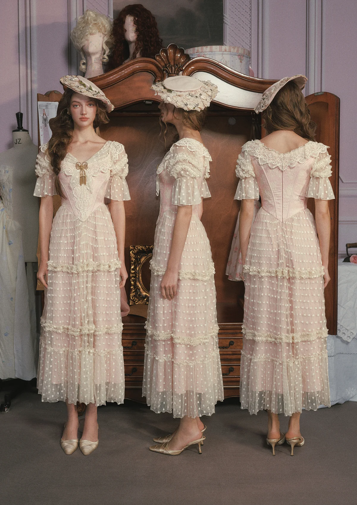 Gilded Invitation Dress（Pink） - Image 4