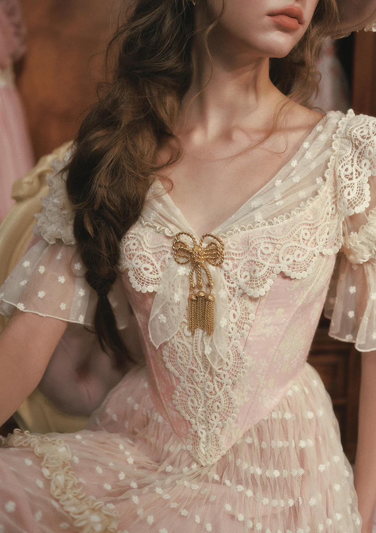 Gilded Invitation Dress（Pink） - Image 6