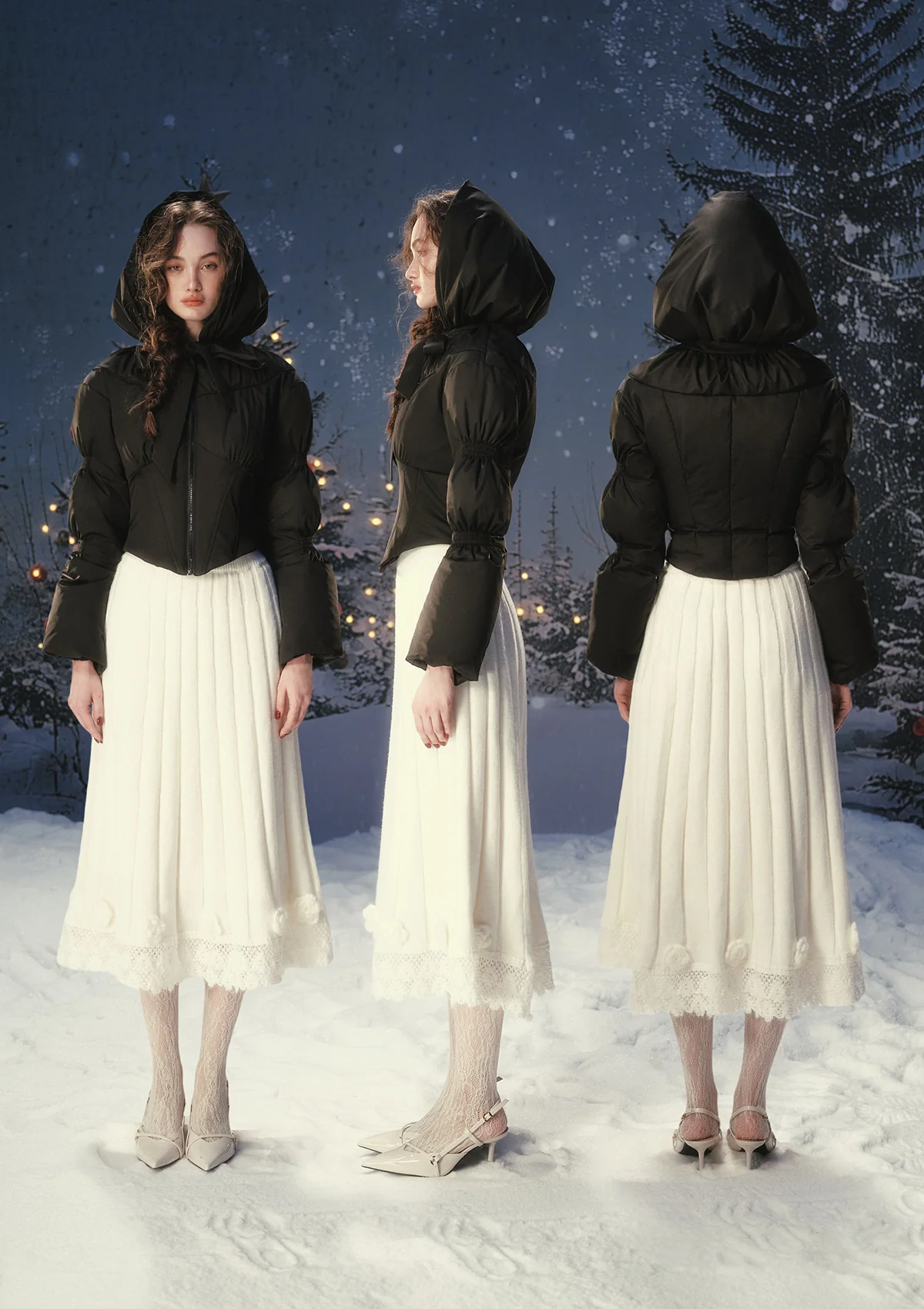 "Little Black Warrior"Down Jacket - Image 8