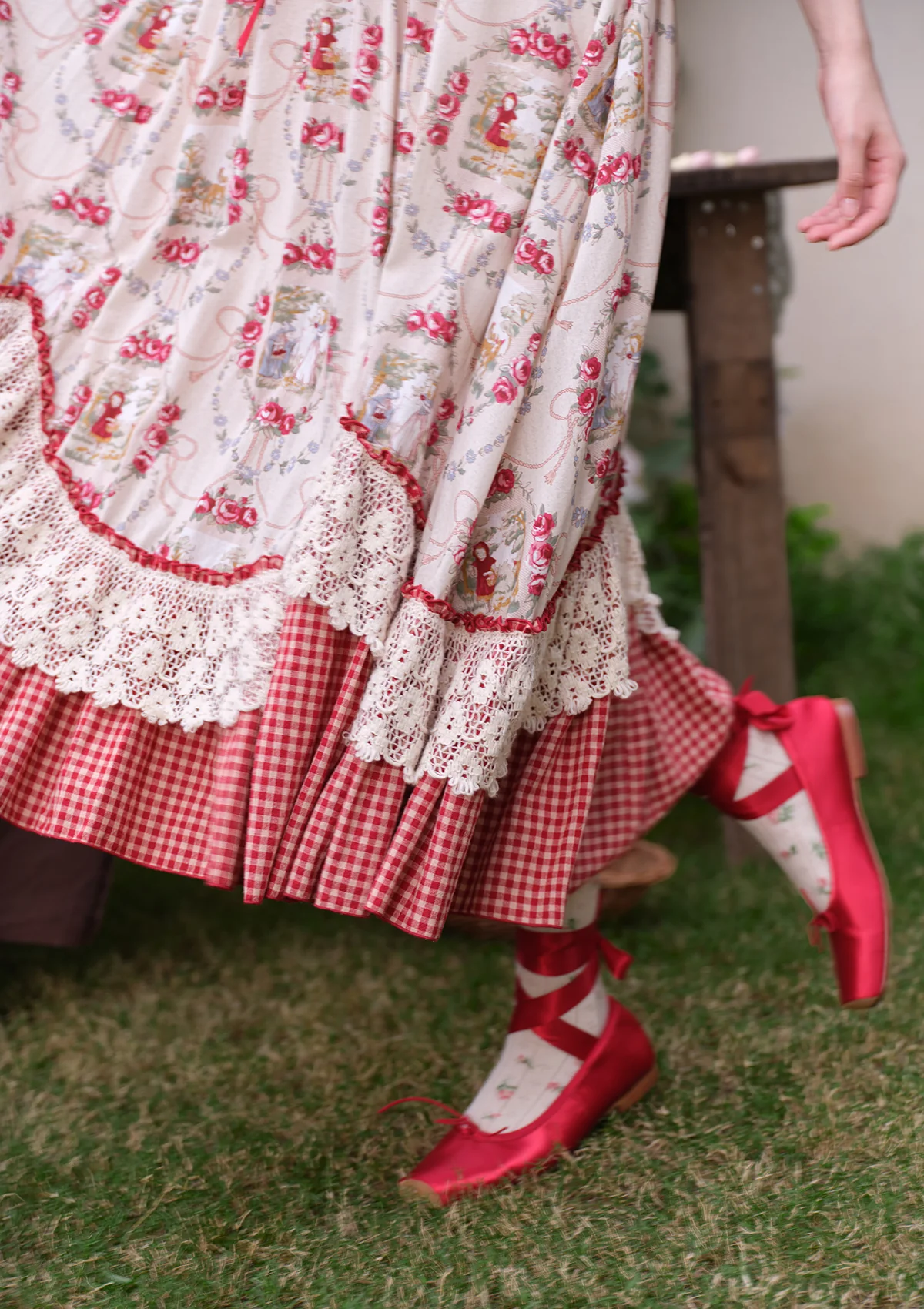 “Little Red Riding Hood” Cottage Dress - Image 5
