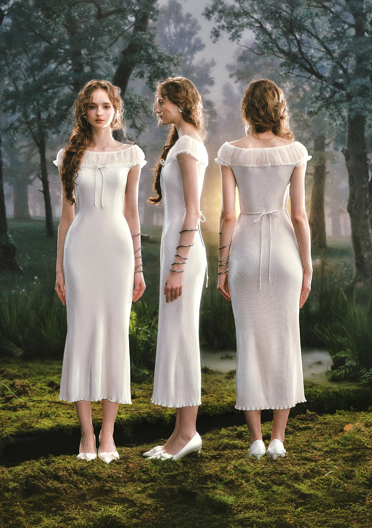 Little White Serpent Dress - Image 3