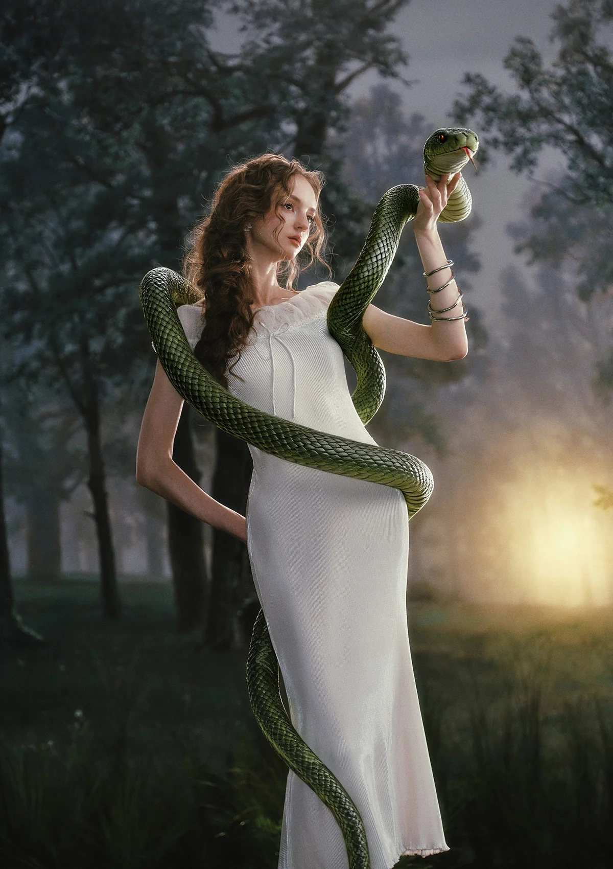 Little White Serpent Dress - Image 8