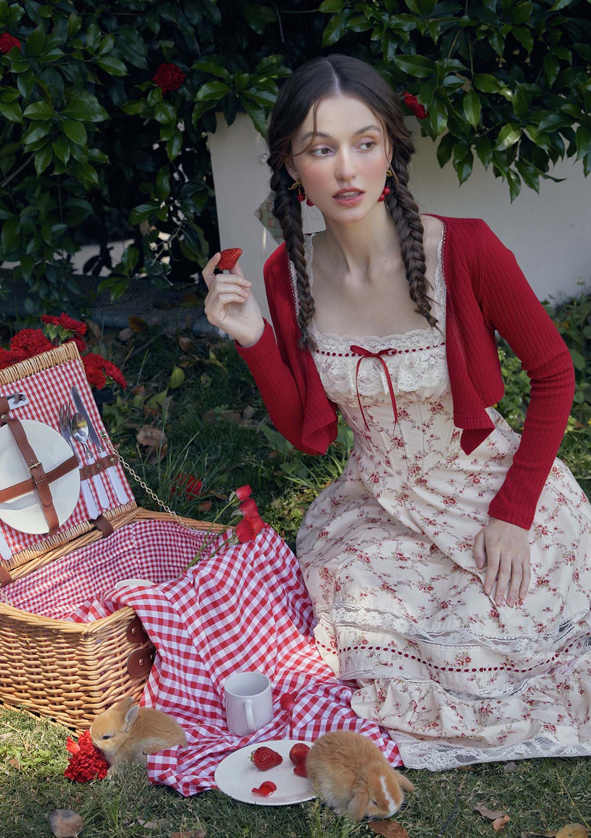 Red Garnet Corset Dress - Image 7