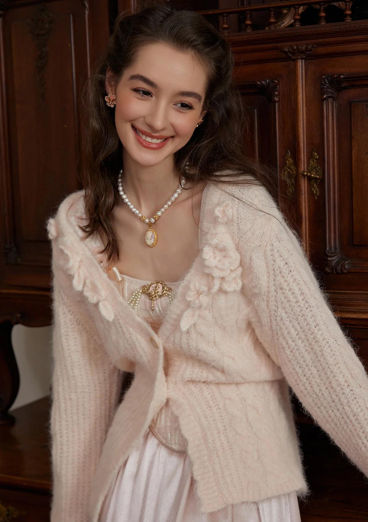 Semi-sweet Chiffon Knit Cardigan - Image 8