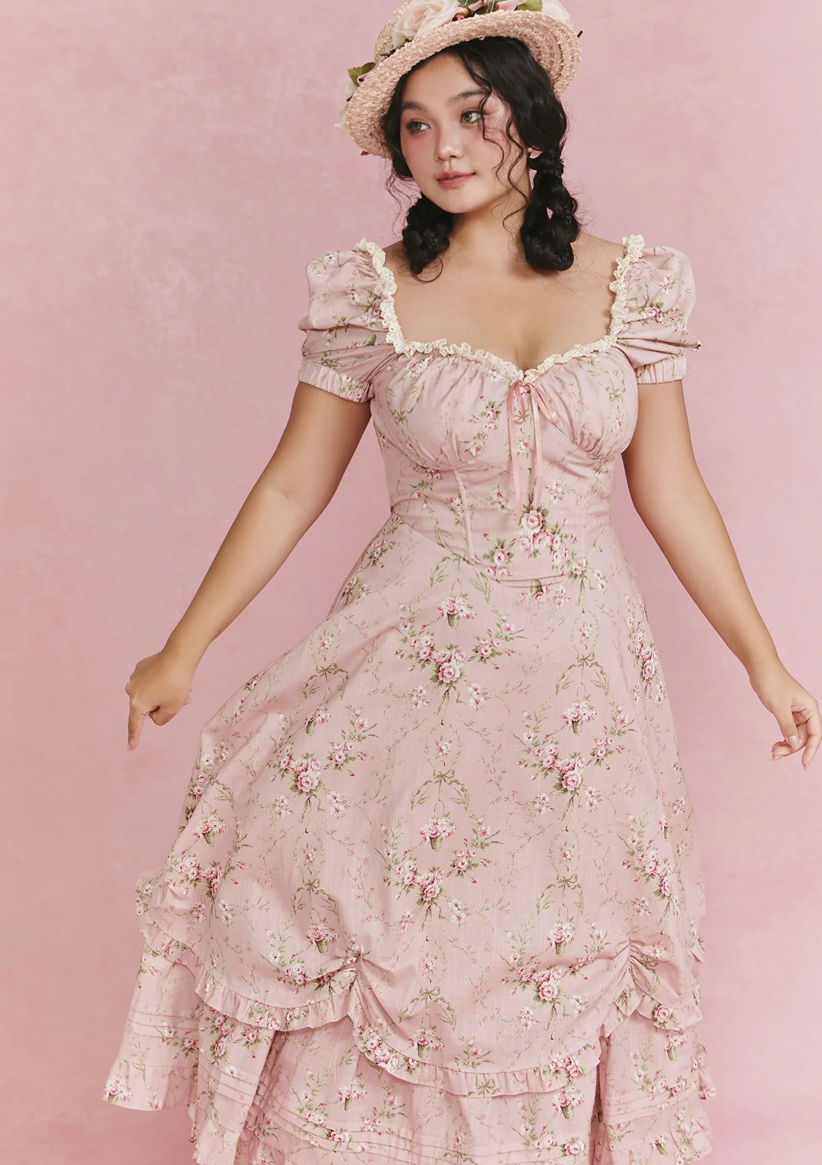 Curve & Plus Rosa Rubus Story Corset Dress - Image 4