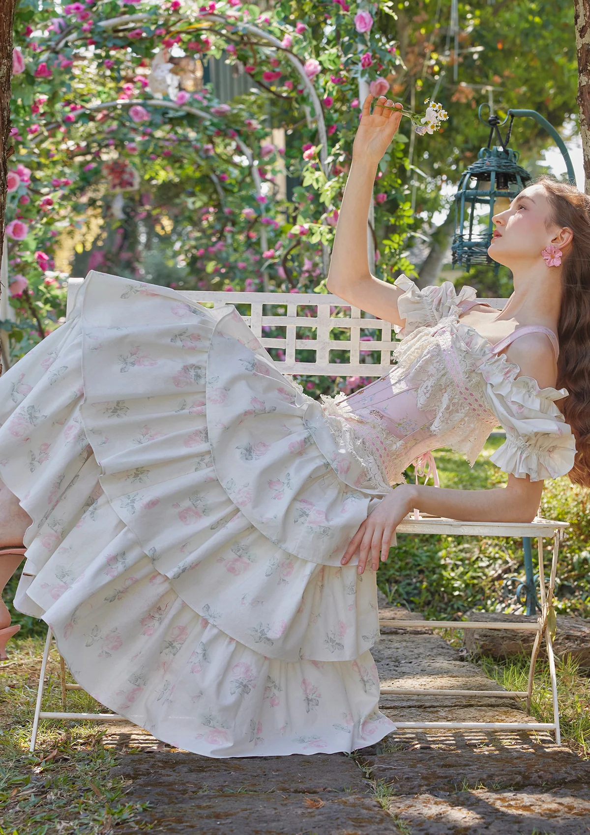 Bloom in Coral Island Corset Dress - Image 10