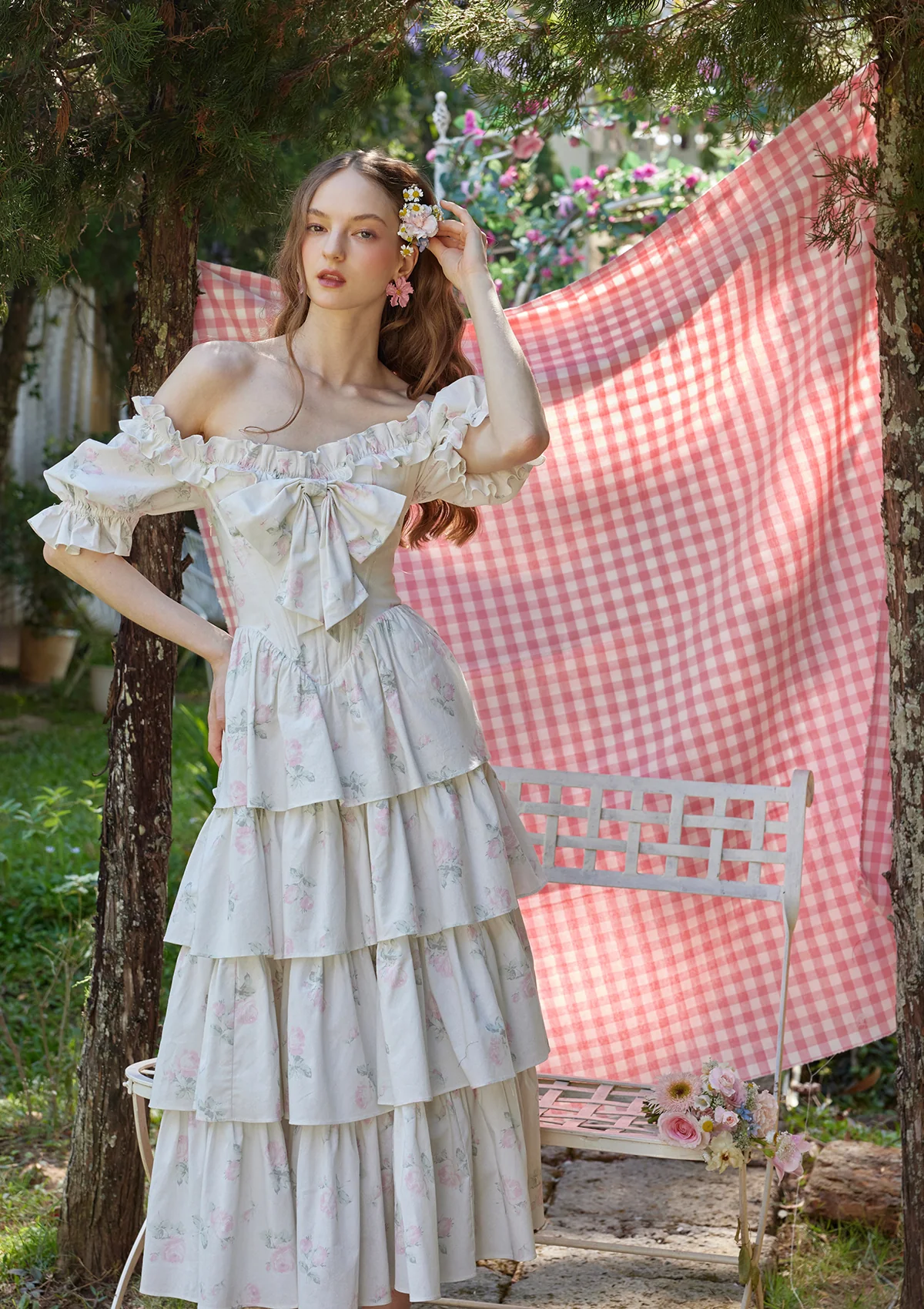 Bloom in Coral Island Corset Dress - Image 6