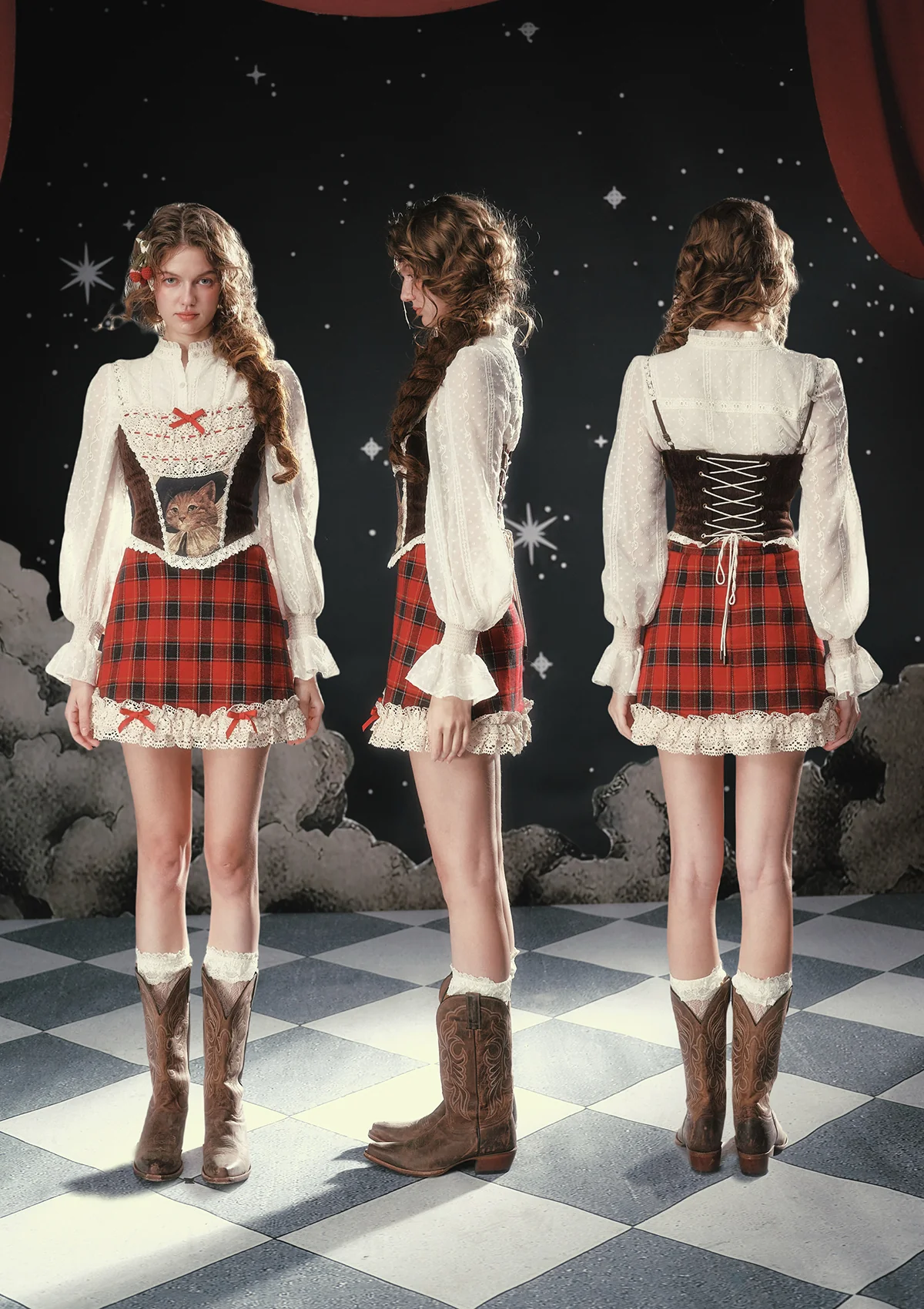 Puppet Cat Noel Skirt - Image 3