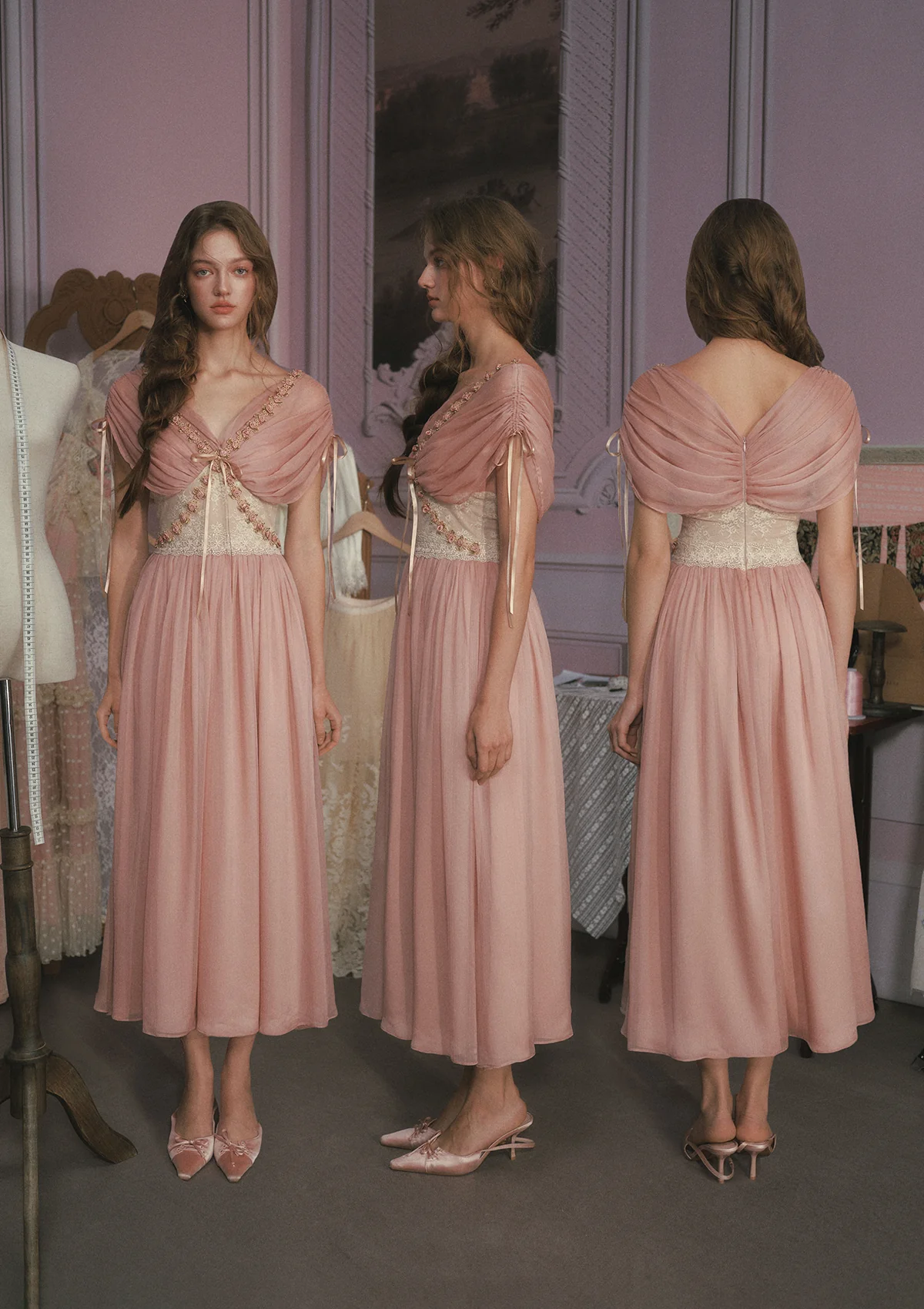 Rose Olive Dress - Image 3