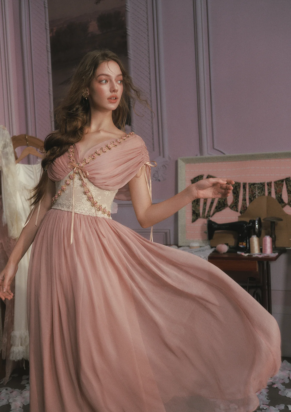 Rose Olive Dress - Image 5