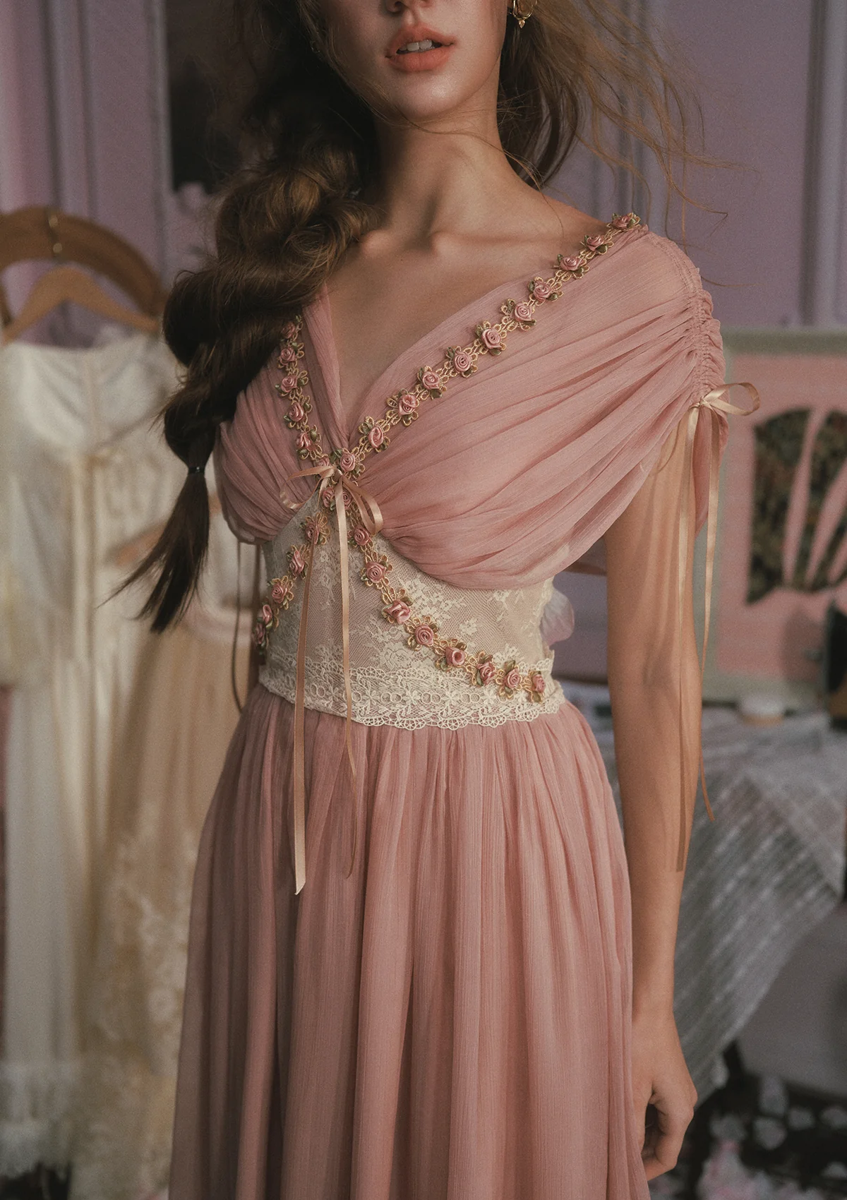 Rose Olive Dress - Image 7