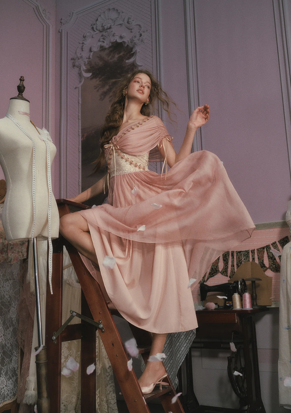 Rose Olive Dress - Image 9
