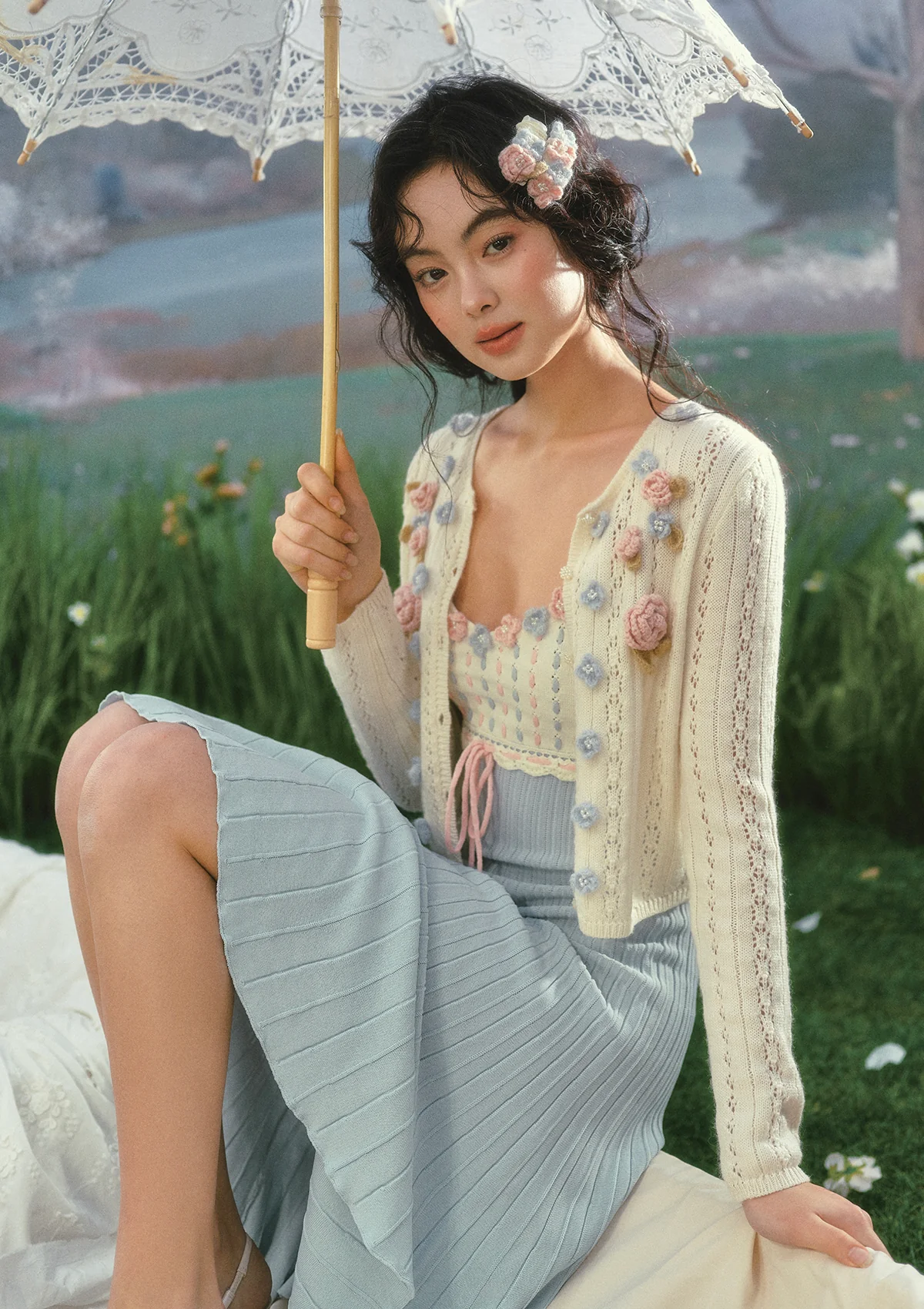 Rose Tide Knit Dress - Image 2