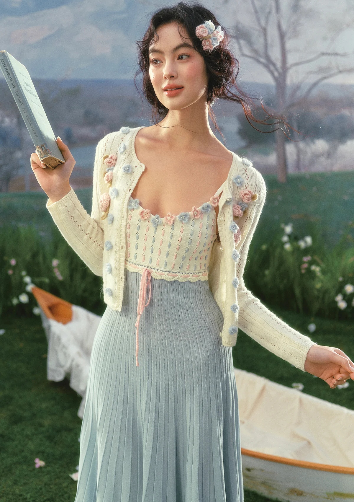 Rose Tide Knit Dress - Image 3