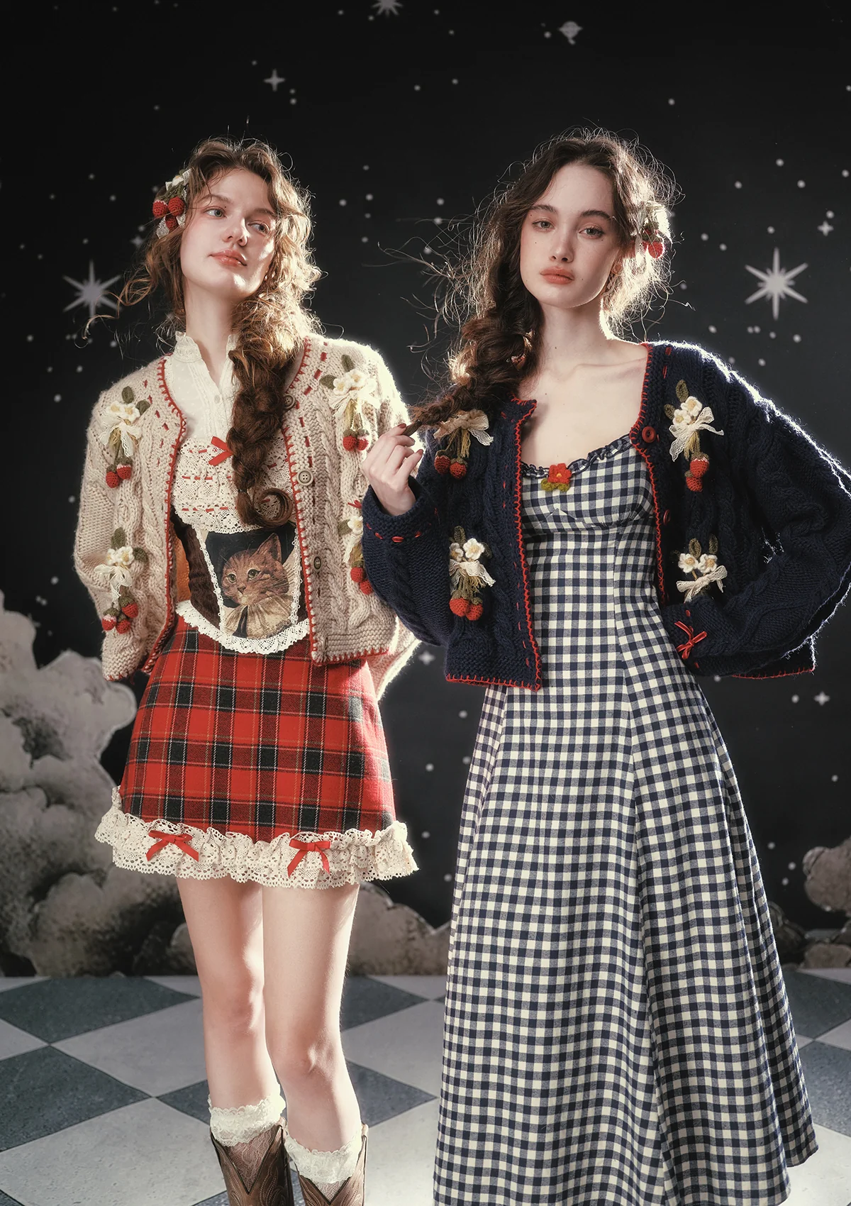 Strawberry Mont Blanc Knit Cardigan - Image 10