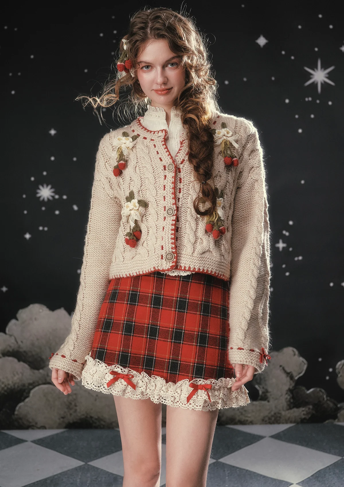 Strawberry Mont Blanc Knit Hair Clip - Image 9