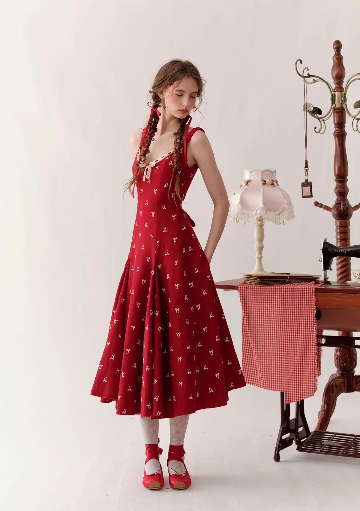 Strawberry Newspaper Office Dress - Image 6
