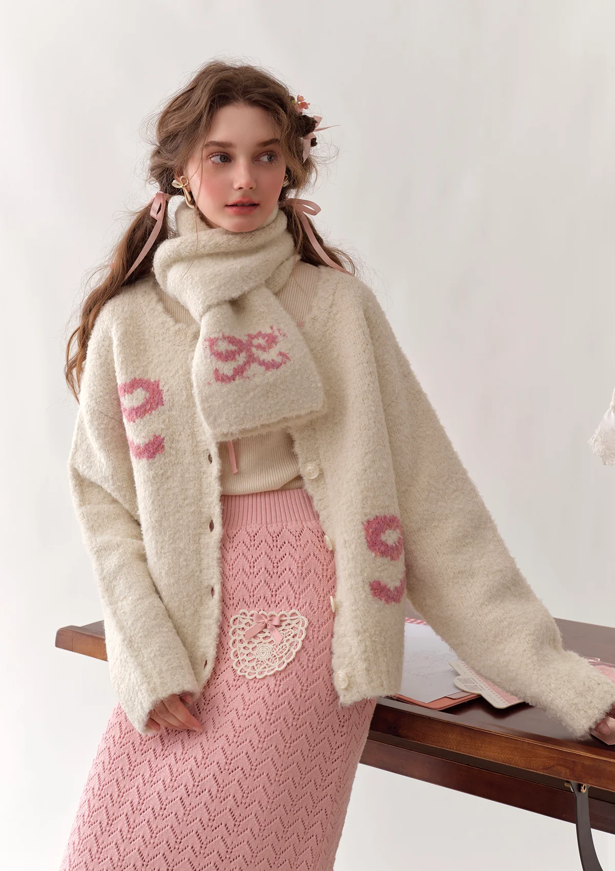Strawberry Young Sister Knit Cardigan - Image 3