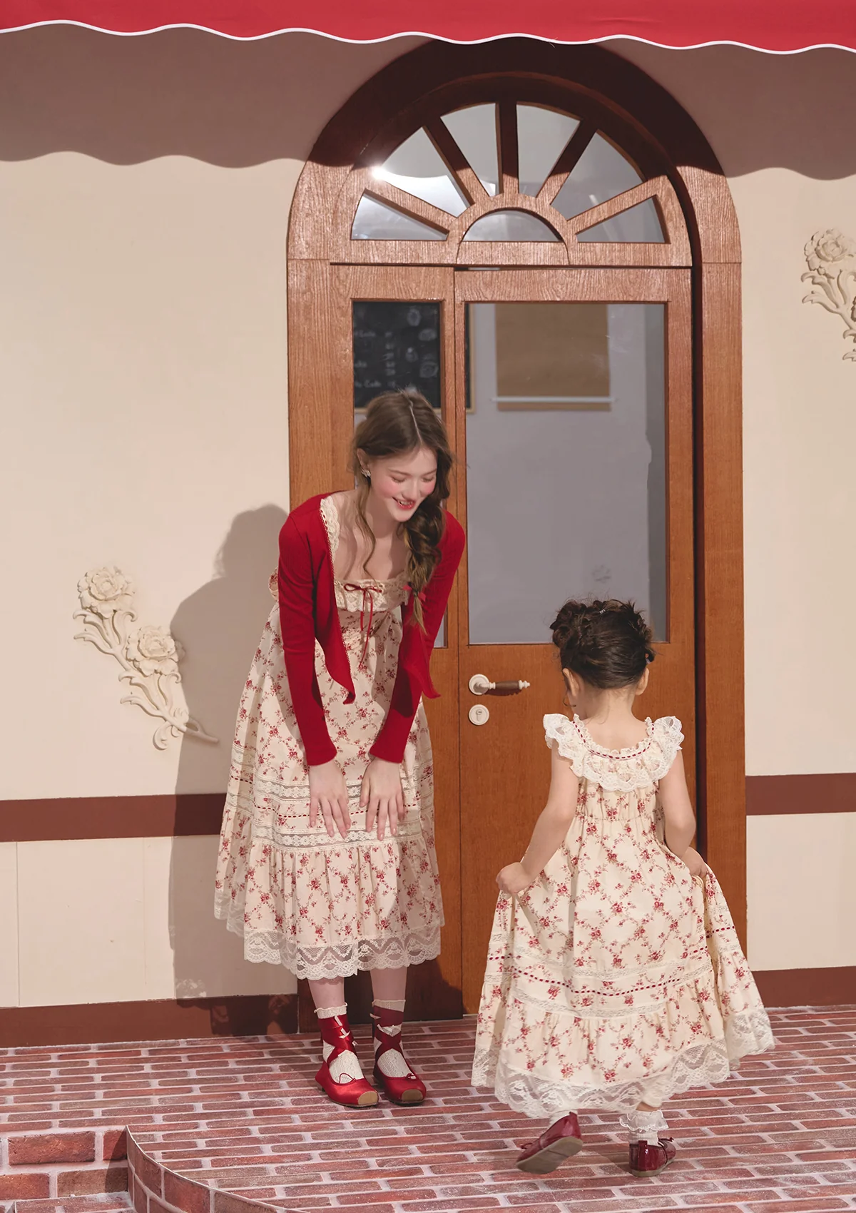 Toddler Girl Red Garnet Dress - Image 5