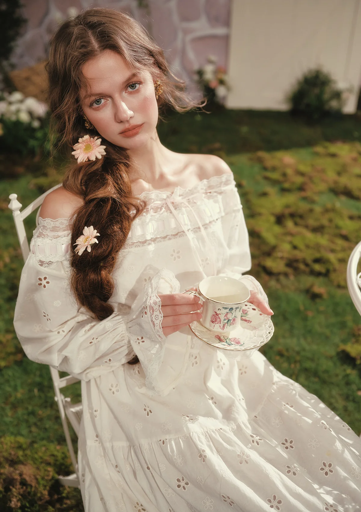 White Camellia Dress - Image 8